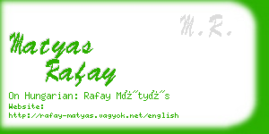 matyas rafay business card